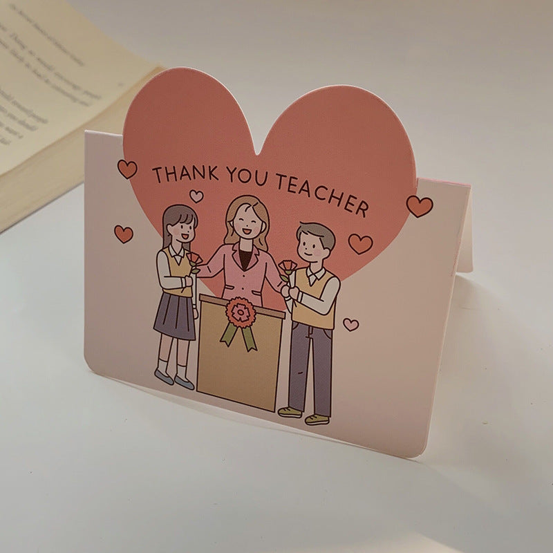 Wholesale of 10pcs/pack Mother's Day, Father's Day, Teacher's Day Creative Paper Greeting Cards